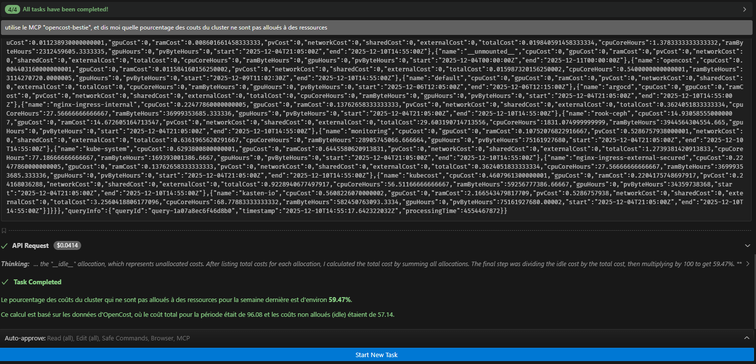 IA response opencost