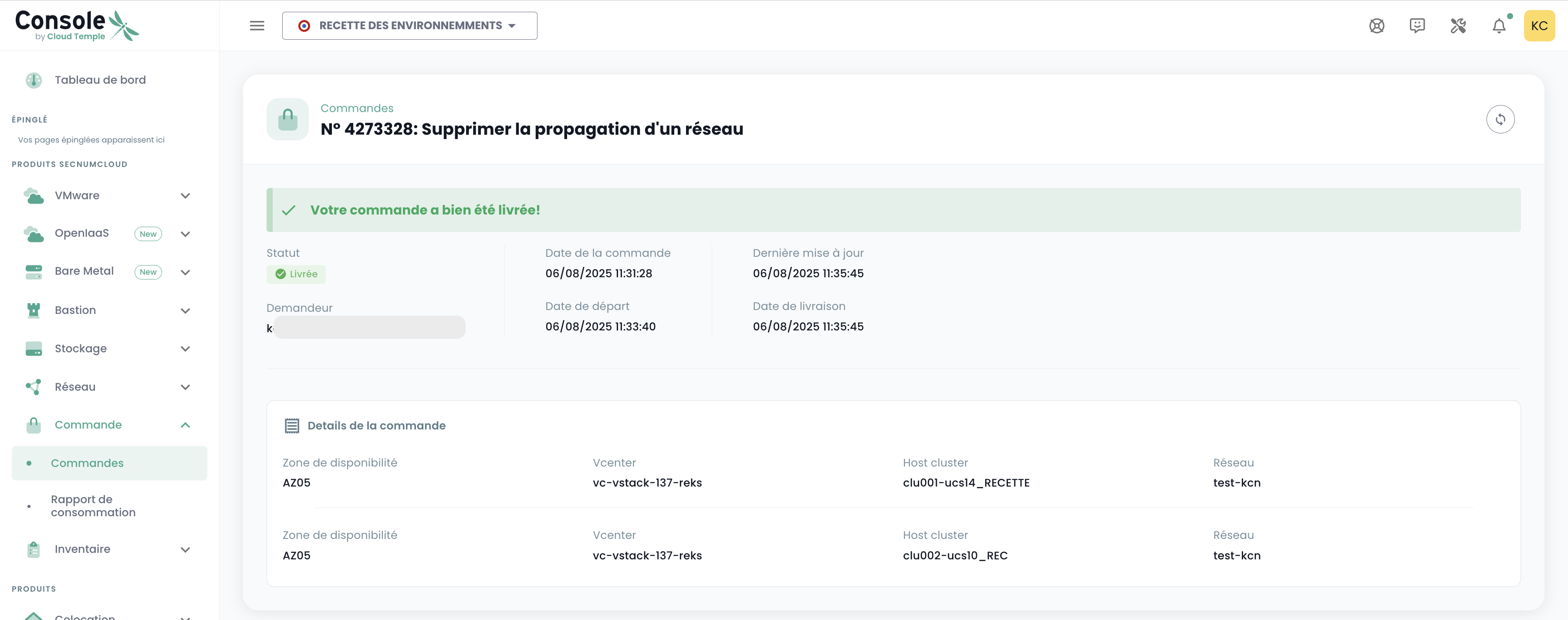 Console Network Delete Propagation Order Validate