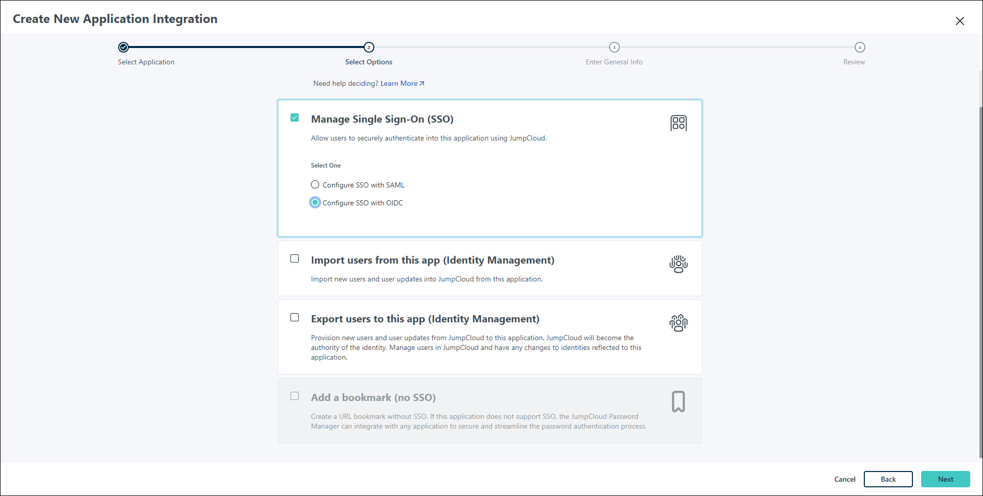 Configuración SSO OIDC JumpCloud