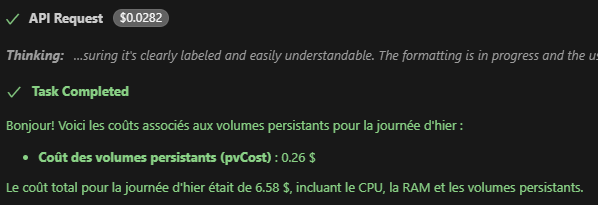 risposta IA opencost 2